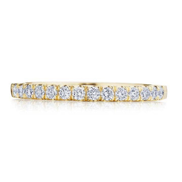 French Pavé Diamond Wedding Band